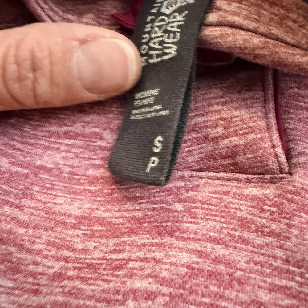 Mountain Hardwear Sweatshirt Womens Small Pink Henley Thumbholes Zip Pocket - Picture 4 of 16